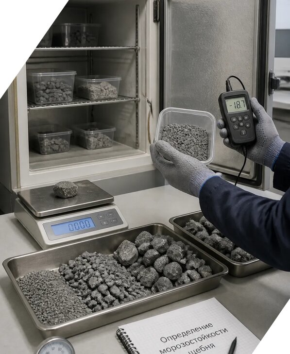 Определение морозостойкости щебня в Грозном от 3591 р. | ЭкспертизаРоссия